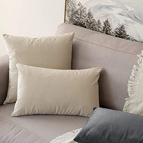 Image of Khooti Velvet 200 TC Cushion Cover Pack Of 1-20 inchX30 inch /51X76 Cm-Dark Grey-Soft Pillow Covers Cushion Case For Sofa Bedroom Living room Chair Car