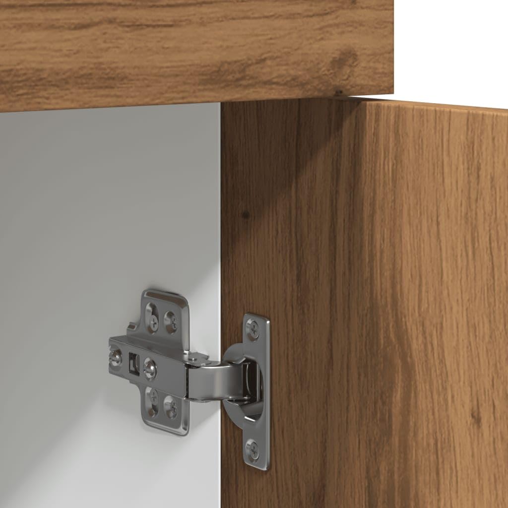 vidaXL Unterschrank Lyon Artisan-Eiche 60x46x81,5 cm Holzwerkstoff, Küchenschrank, Gastronomieschrank, Gastro Möbel, Küchenmöbel, Aufbewahrungsschrank