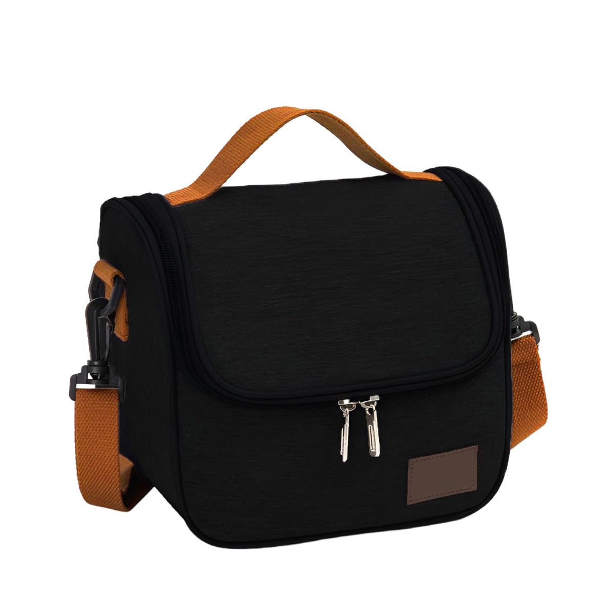 Bolsa Lancheira Térmica Com Alça Para Marmita Trabalho Passeios Escola (Preto)