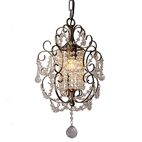 Plafonnier rustique américain en cristal pour sublimer un plafond bas avec élégance