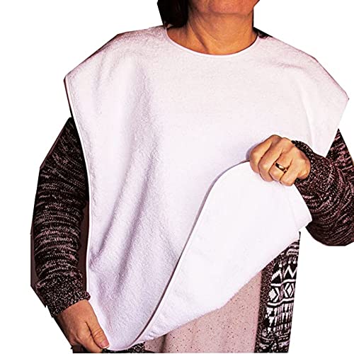 Ti TIN | Pack 3 Baberos para Adultos con Cierre con Cinta | Babero Adulto 90% Algodón - 10% Poliéster | Sin Plástico | 50x60 cm Cover