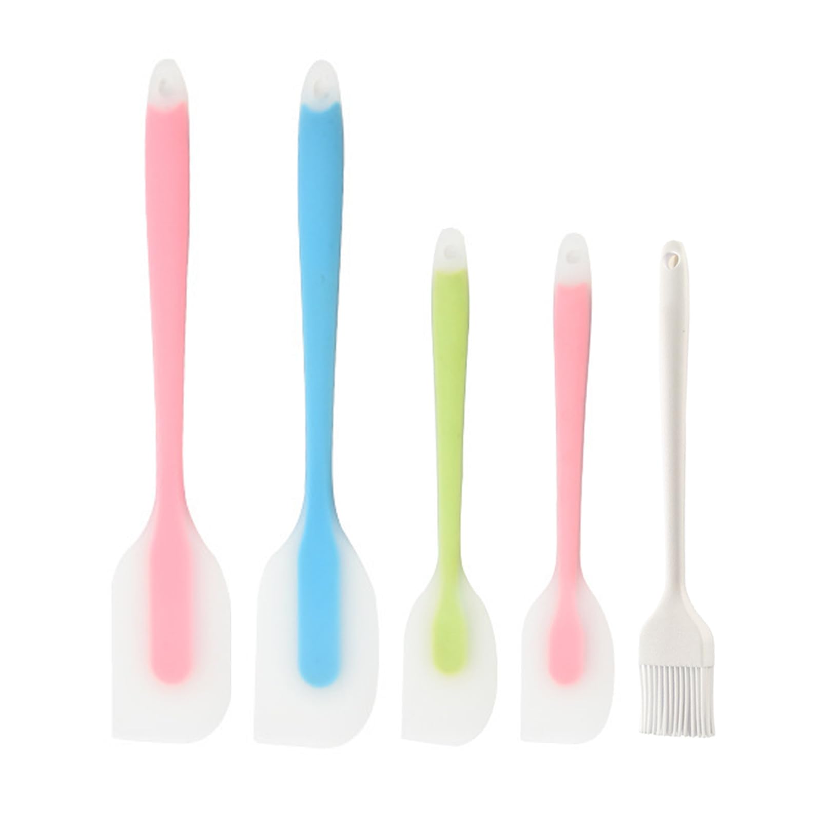 Silicone Spatula Set of 5, Heat Resistant Kitchen Spatulas Silicone Basting Brush Set, Rubber Spatulas for Cooking Baking Mixing
