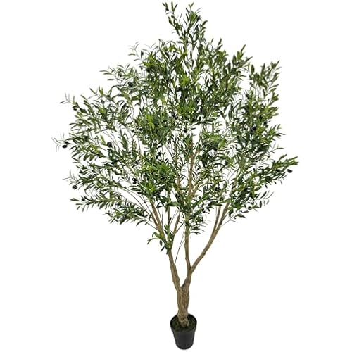 8ft Tall Artificial Olive Potted Tree