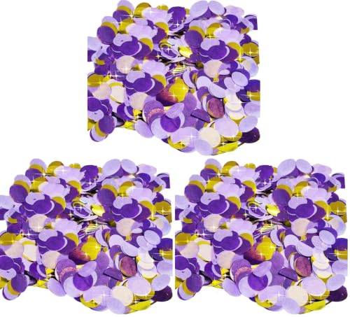 Image of Purple Gold Confetti /Purple Gold Party Table Decorations /Eid Mubarak /Purple Birthday Decorations /NYU Graduation Party Decorations 2026 (Pack of 3)