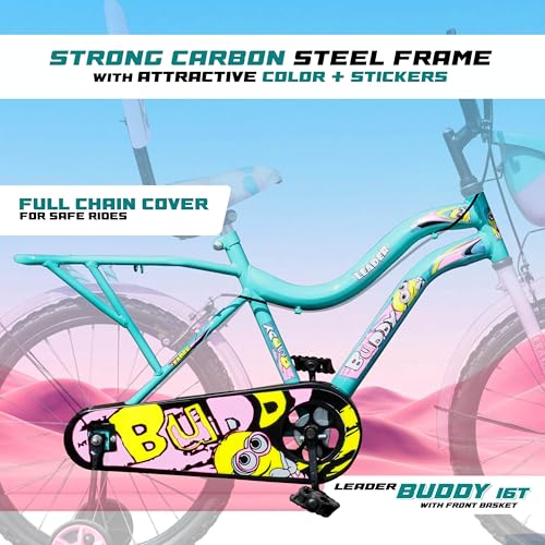 Leader Buddy 16T Sea Green/Light Pink Colour Cycle for Kids/Age Group 5-8 Years 3 51oh3cAEtaL
