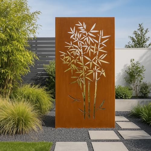 Zen Man 031915-2 Brise-Vue de Jardin en métal Rouille 150 x 75 cm