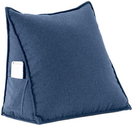 Sapphire Blue Soft Wool Feel Bean Bag Bed Wedge Back Support Cushion