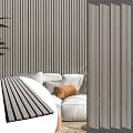 Yuzzy Wood Panels for Wall and Ceiling - 108 x 11 Inch Wood Slat Acoustic Panels 4 PCS - Modern Sound Absorbing Wall Panels for Interior Wall Decor for Home, Office, Studio - Rustic Gray Oak