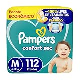Fralda Pampers Confort Sec Tamanho M 112 Fraldas Descartáveis