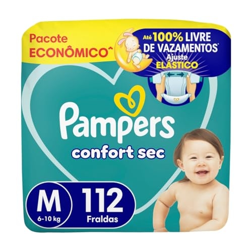 Fralda Pampers Confort Sec Tamanho M 112 Fraldas Descartáveis Fralda Pampers Confort Sec Tamanho M 112 Fraldas Descartáveis