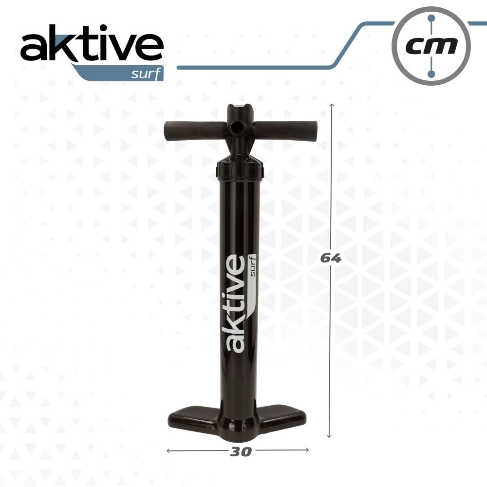 AKTIVE 62049 - Gonfleur Manuel pour Paddle Surf et Kayak, Pompe à Main Sup, Gonfleur Manuel Paddle Surf, Dimensions 30X7X64cm, Planche de Surf Gonflable