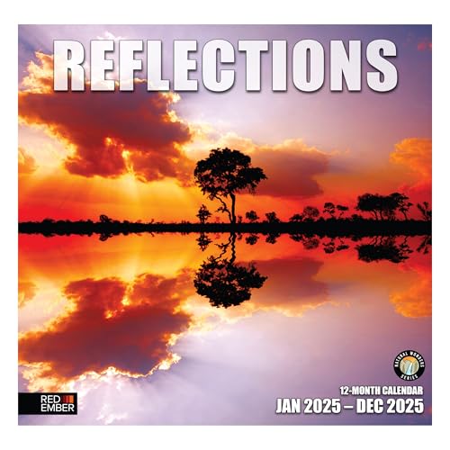 Image of RED EMBER Reflections 2025 Wall Calendar 12 Month | 12 inch x 24 inch Open | Thick & Sturdy Paper | Giftable | Nature Calendar 2025