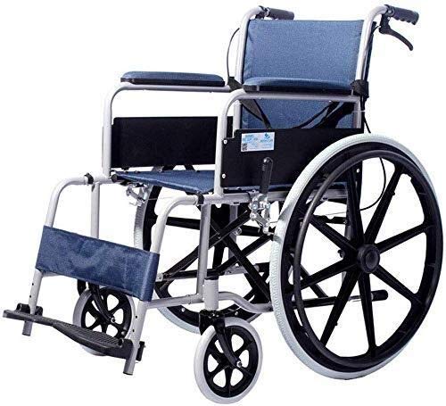 車椅子歩行補助用品車椅子アルミニウム合金車椅子、折りたたみ式ポータブル手動車椅子、360%回転、群衆に適しています:高齢者、身体障害者(108×66&Tim
