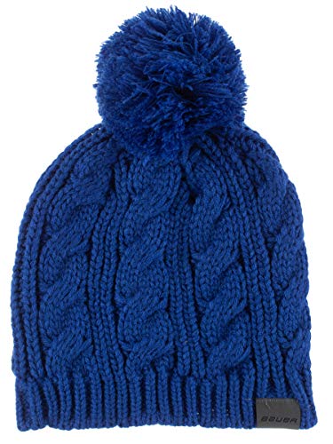 Bauer New Era Cable Knit bonnet en maille torsadée bleu junior doux