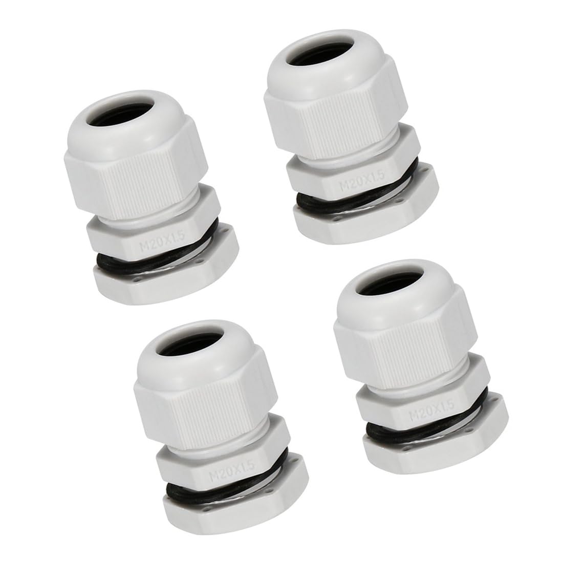 Unifizz 10Pcs M20 Cable Gland – Durable Threaded Wire Connector with Locknut for 6-12mm Dia Cable Wire, White