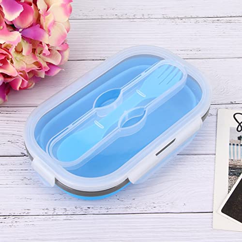 Lunchbox, draagbare opvouwbare opslagcontainer van 800 ml voor buiten voor picknick voor op reis(blauw) - Image 8