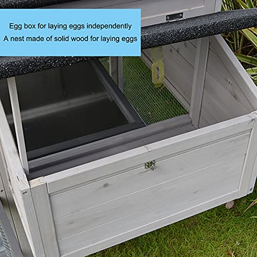 outdoor product Hühnerstall Aus Holz Im Freien, Mehrschichtiger Hühnerstall Mit Treppe, Laufsteg, Nistkasten… – Bild 4
