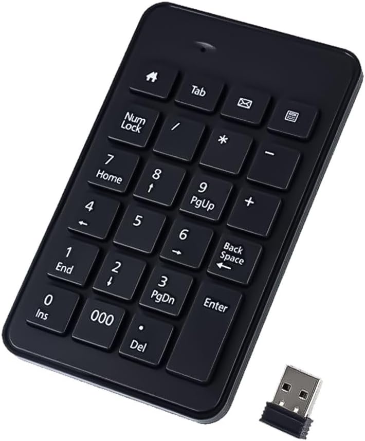 Amazon YFFSFDC USBA テンキー2.4G テンキー ワイヤレス レシーバー付属 薄型 Tabキー付き ブルートゥース