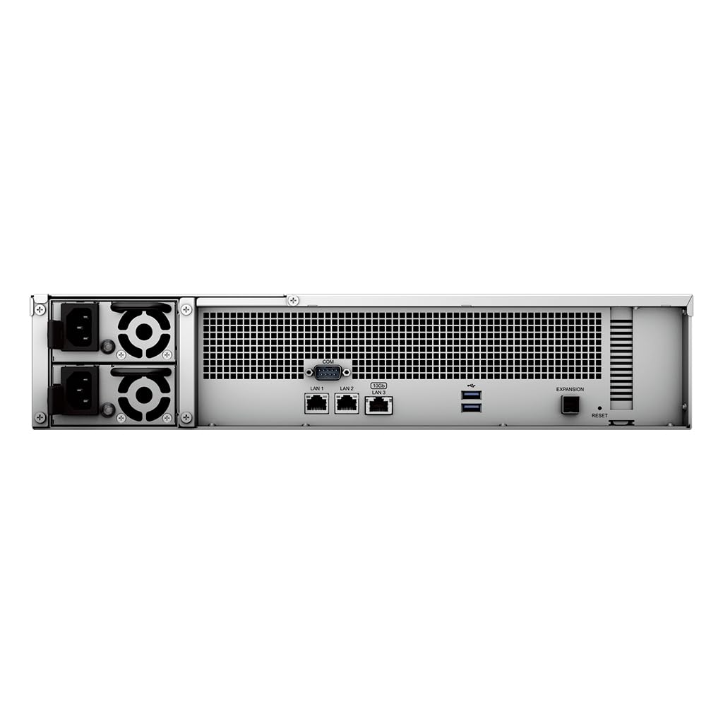 Synology RS2423+ 12-bay/AMD Ryzen V1780B/8GB DDR4/12 x 3.5" Hot-Swap/1x10GbE/2x1GbE/2xUSB 3.2/3Fan/RAID 0.1.5.6.10.Hybrid/3Y