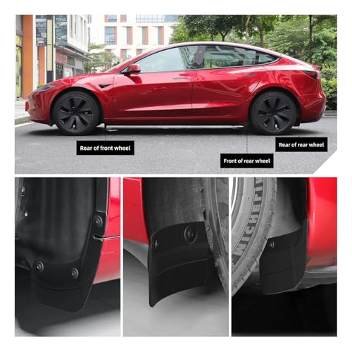 Guardabarros Tesla Model 3 Highland 2024 invisibles para ruedas delanteras y traseras (6 uds) 6