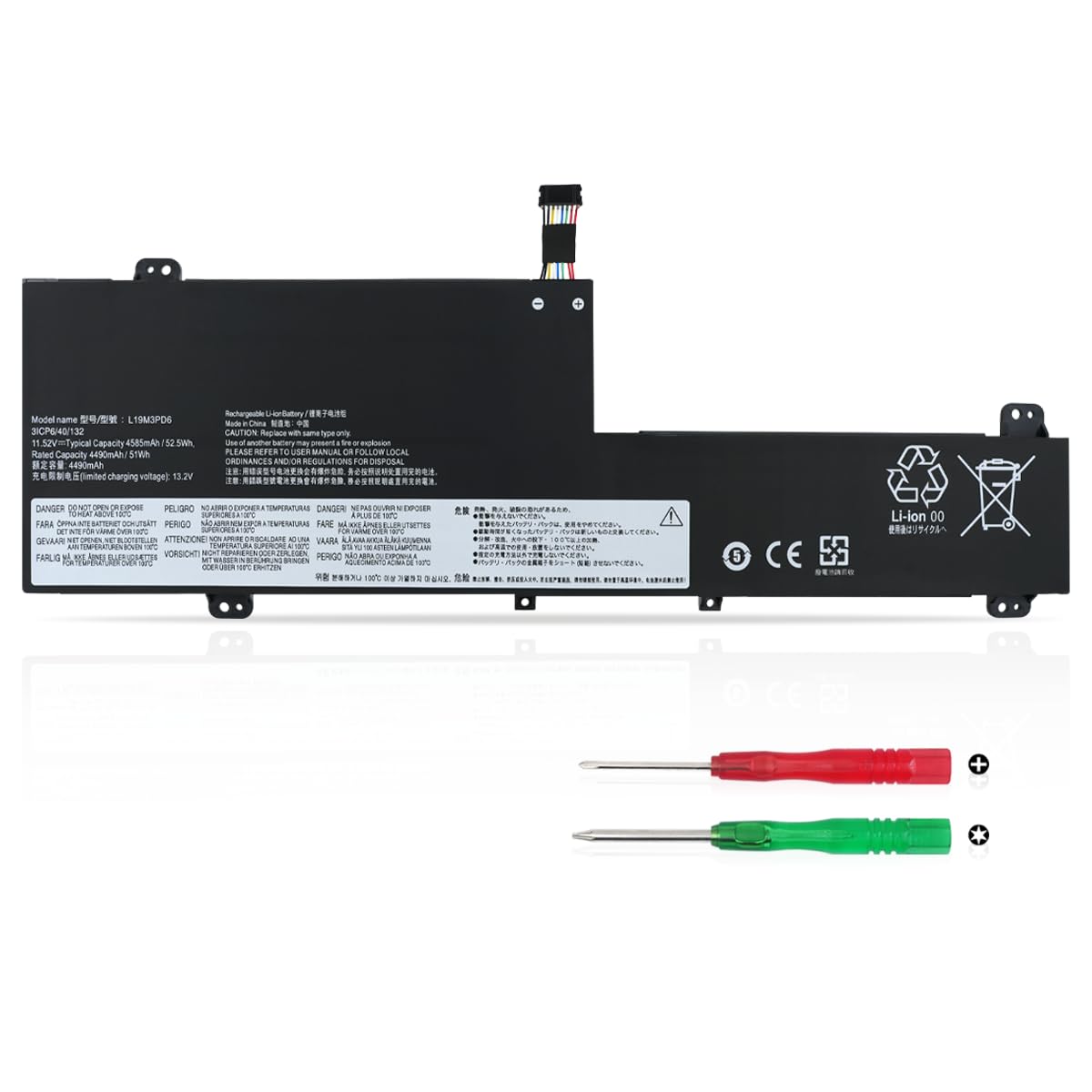 L19M3PD6 L19L3PD6 L19C3PD6 Laptop Battery for Lenovo IdeaPad Flex 5-14IIL05 5-14ARE05 5-14ARE05 5-14ALC05 5-15ALC05 5-15ITL05 5-15IIL05 Type-81X1earear82DF 81X2 82HU 82HV 82HT 81X3 Series