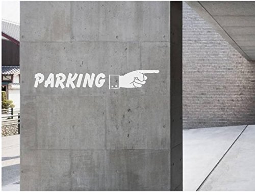 StickerLoaf Parking Lot Pointing Finger Sign Vinyl Decal