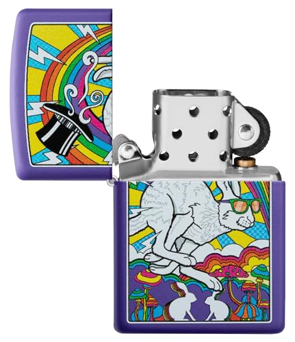 Encendedor de bolsillo Zippo Purple Matte miniatura 4