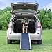 Hunderampe Auto Klappbar- Teleskop Alu Rampe für große Hunde - Stabile Hundetreppe Auto & SUV - rutschfest - Reflektierende Seiten - Hundeleiter Auto - 90kg Belastbarkeit - Befestigungsclip - Blau