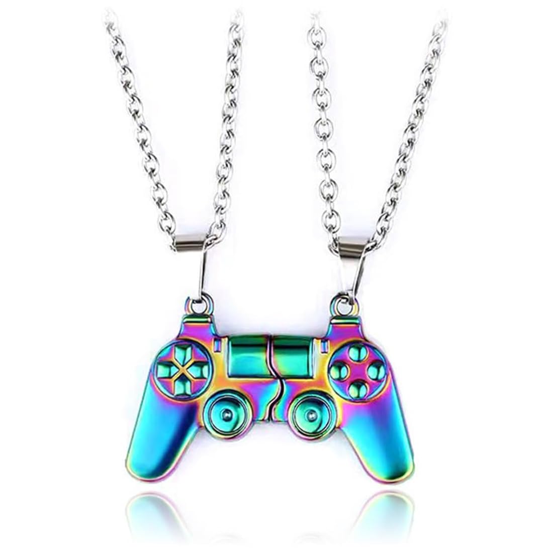 Doppelte Freundschaftskette - Magnetische BFF Kette - Anhänger - Geschenk für Gamer