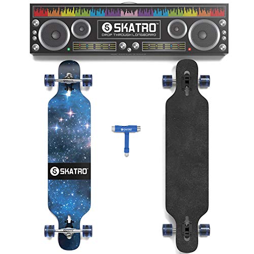 Skatro Drop Through Longboard Skateboard Freeride - Includes T-Tool #TOP1
