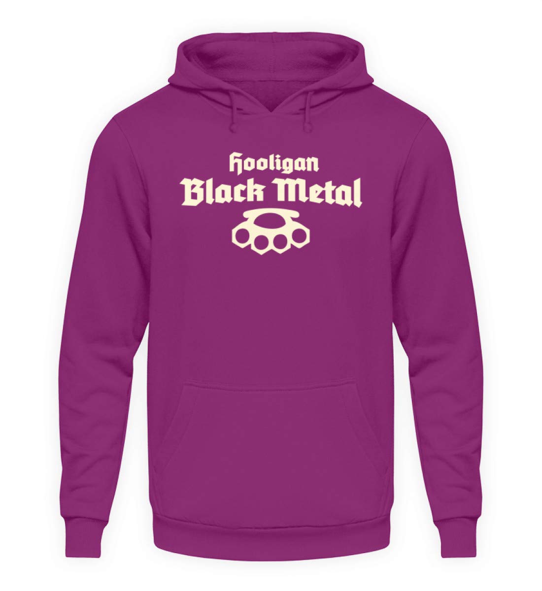 Sweat à capuche Black Metal coupe unisexe confortable taille S