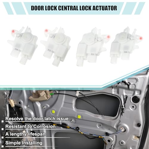 Image of ACROPIX Front Rear Left Right Door Latch Actuator Door Lock Central Lock Actuator White Fit for Honda Accord 2003-2007 No.72115SDAA01 /72155SDAA01 - Pack of 4