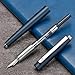 HongDian 525 Dark Blue Fountain Pen, Extra Fine Nib Classic Pen Includes Metal Pen Case and Refillable Converter