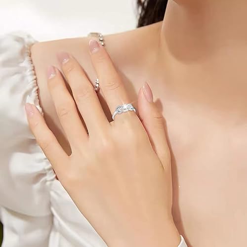 Miniatura 8 de Anillo de moda con diamantes para mujer anillos con diamantes para hija anillos con cuentas giratorias regalos para mujeres y niñas 6