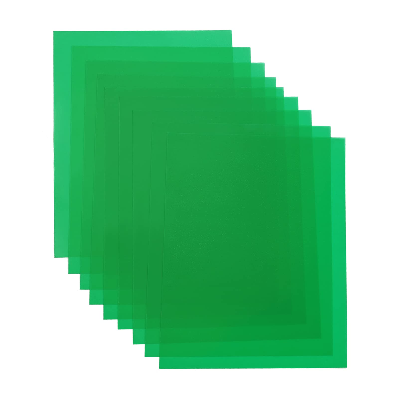 Andoer 9 pellicole colorate in gel da 30 x 20 cm, trasparente, per fotografia fotografica, stroboscopica, luce LED per fari (verde)