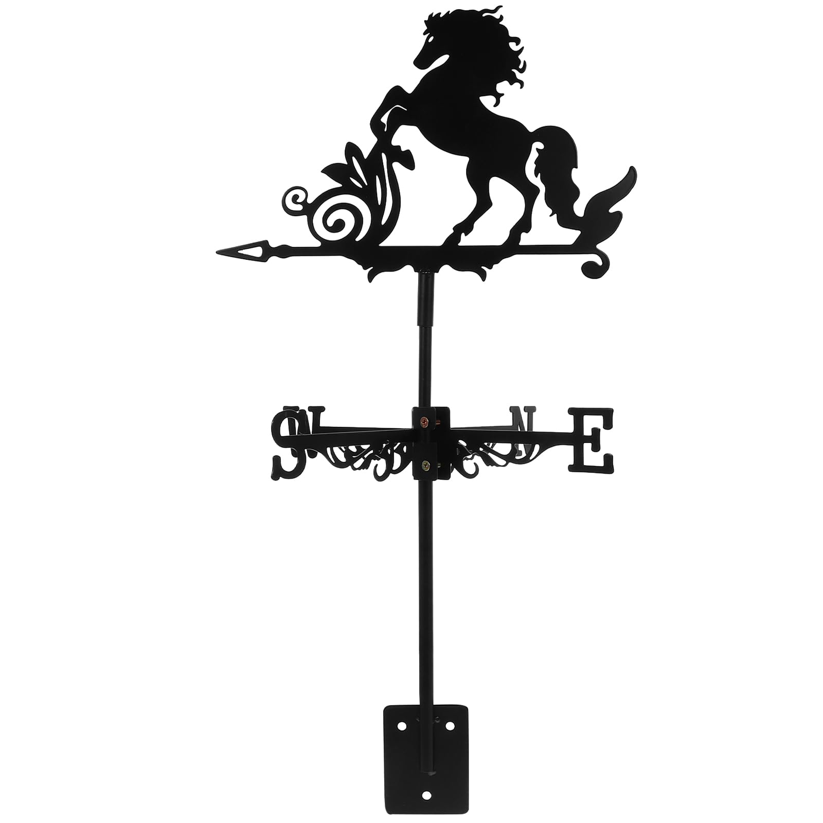 Roof Weather Vane Wind Direction Decoration Lawn Decoration Accessories Patio Wind Vane Rustic Wind Vane Horse Ornament Wind Vane Vintage Decor 3D Iron Crafts Outdoor
