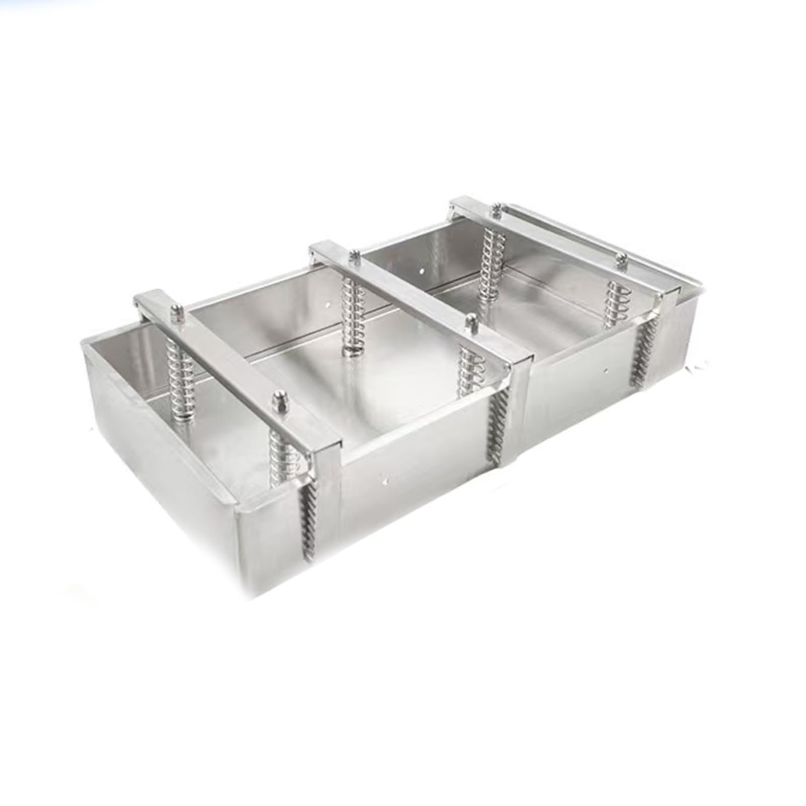 Prensa de carne de acero inoxidable con resorte, moldes rectangulares para sándwiches caseros, fabricación de bloques de carne de res, preparación de comidas para barbacoa