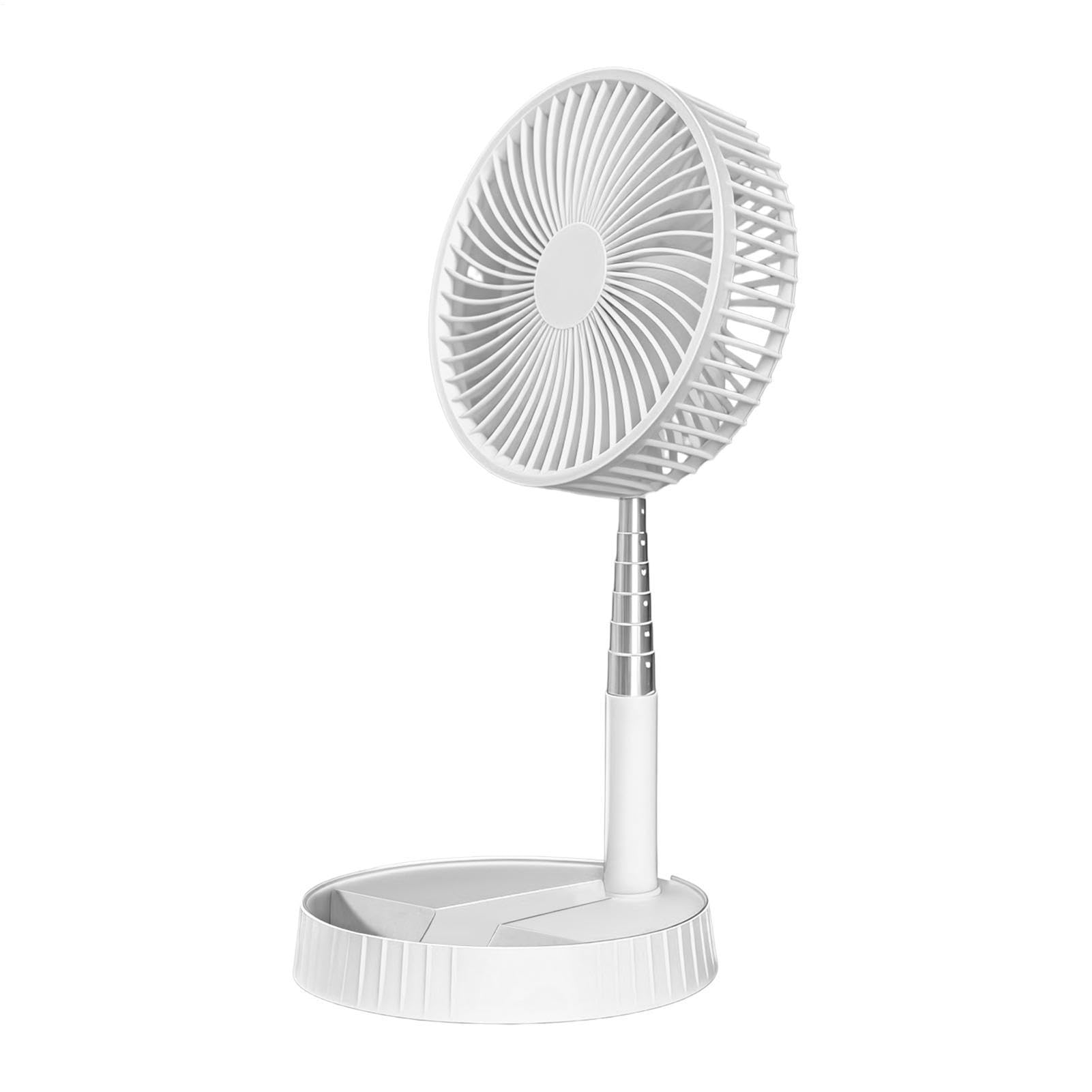 Ventilatore da Scrivania Soffiatore d'Aria Pieghevole Telescopico | Ventilatore Portatile per Pavimento, Camera, Ufficio, Viaggio, Campeggio, Spiaggia, All'aperto