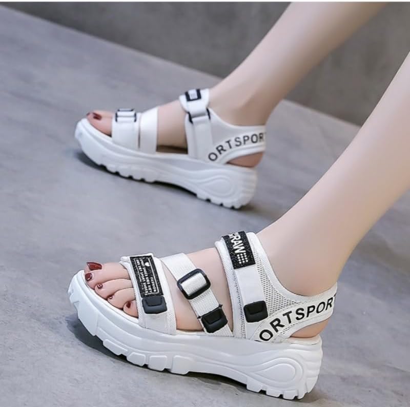 Women's Fashion Thick Sole Heightening Sports Sandals - Trendy Casual Beach Shoes for Everyday Wear