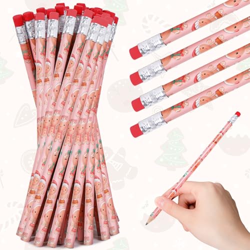 Whaline 36 lápices de colores navideños con borrador