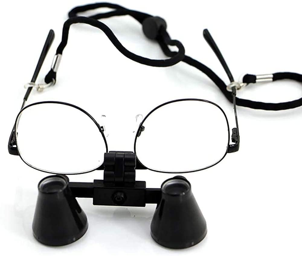 Lupa Binocular Marco de Anteojos Quirúrgicos Médicos Cirugía Dental Vascular Negro