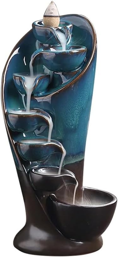 Smoke Waterfall Pouring Incense Burner Home Decor Portable Ceramic Candle Holder