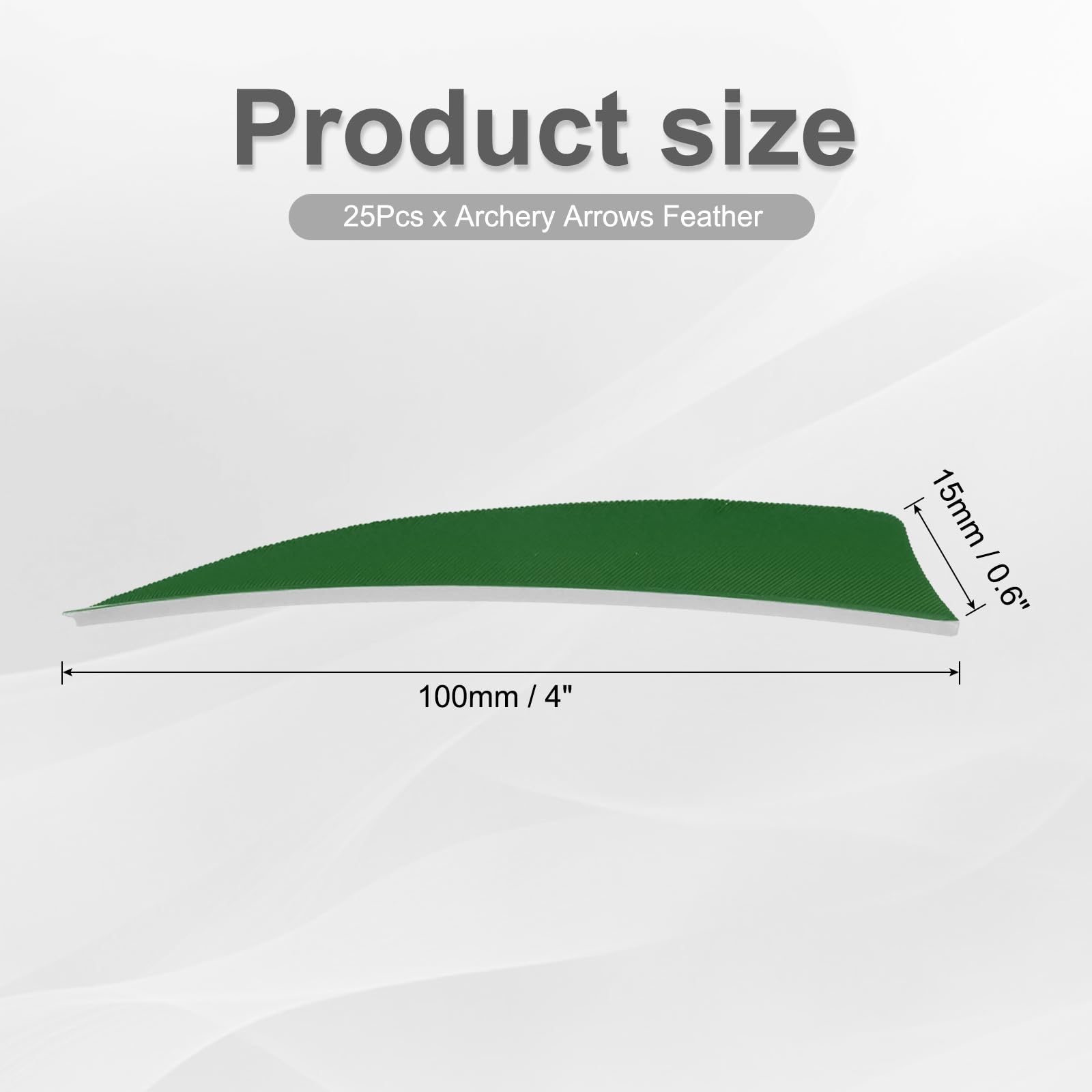 PATIKIL Arrows Vanes 4 Inch, 25 Pack Right Wing Arrow Feather Turkey Fletching Archery Accessories for DIY Target Shooting Hunting, Dark Green