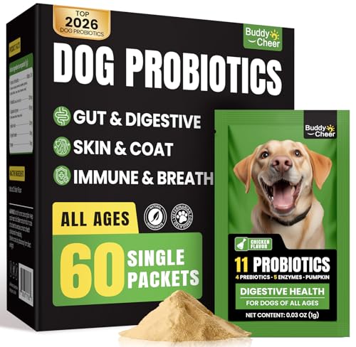 Probiotics for Dogs - Digestive & Gut Health for Sensitive Stomachs ，Dog Probiotics Powder for...