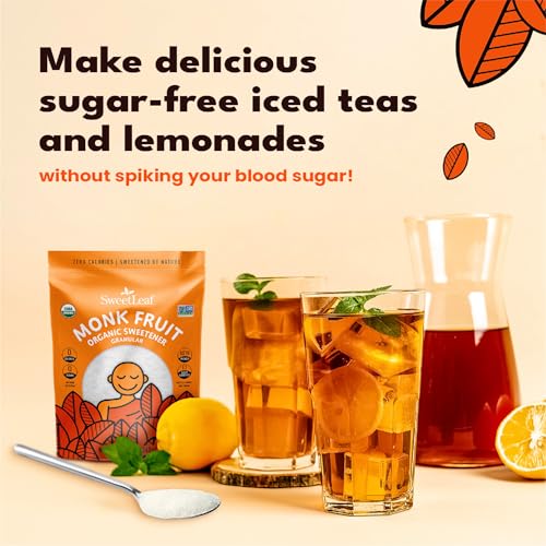 image for SweetLeaf Organic Monk Fruit Sweetener, Granular - Keto Friendly Natur