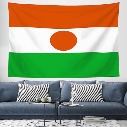 Tapisserie drapeau du Niger GSAEIMCT pour décoration murale grand format 200 x 150 cm
