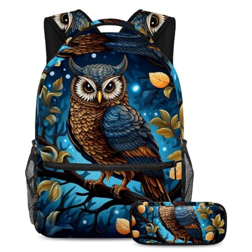Cartables Hibou coloré pour les cours et les voyages des adolescents actifs et étudiants