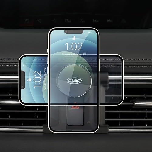 Miniatura 4 de BEERTE Soporte de teléfono para Audi Q5 2024-2018, Audi SQ5 2024-2018, fuerte soporte magnético para teléfono, ventilación de aire ajustable,