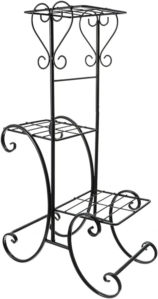 3 Tier Iron Plant Stand Flower Pots Rack Display Shelf Home Decoration Potting Ladder