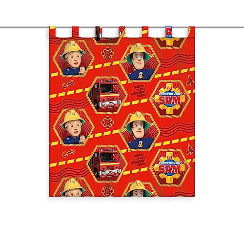 Herding Rideau, Sam le Pompier, polyester, Multicolore/Transparent, 140 x 160 cm